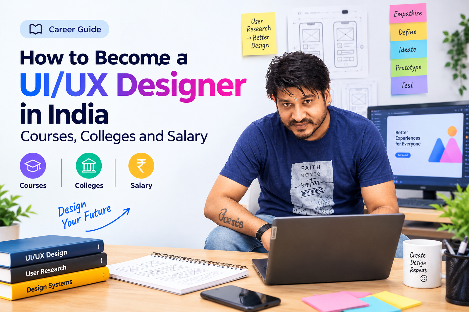 How to become a UI UX Designer in India - courses, colleges and salary
